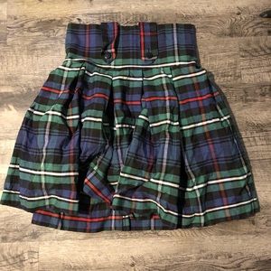 Handmade A-Line Plaid Skirt